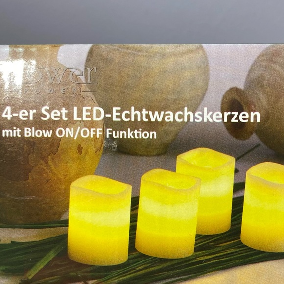 Echtwachskerzen 4-pc Real Wax LED Candles - Picture 4 of 8